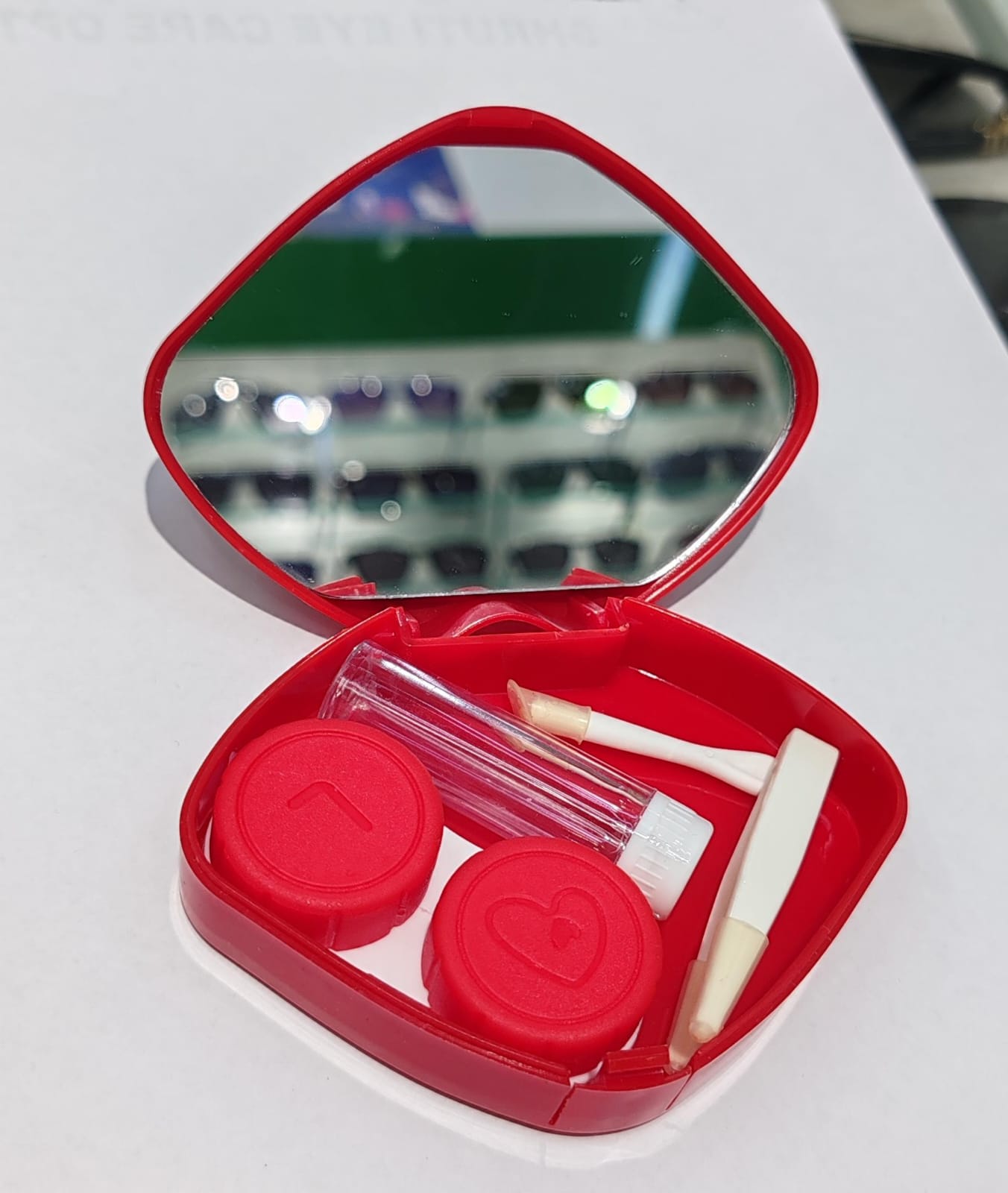 Contact Lens Cases with Mirror, Contact Lenses Case Box, Contact Lens Travel Case, for Daily Excursions Like Travel and Work